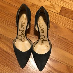 New Charcoal grey suede d’orsay pumps Sam Edelman